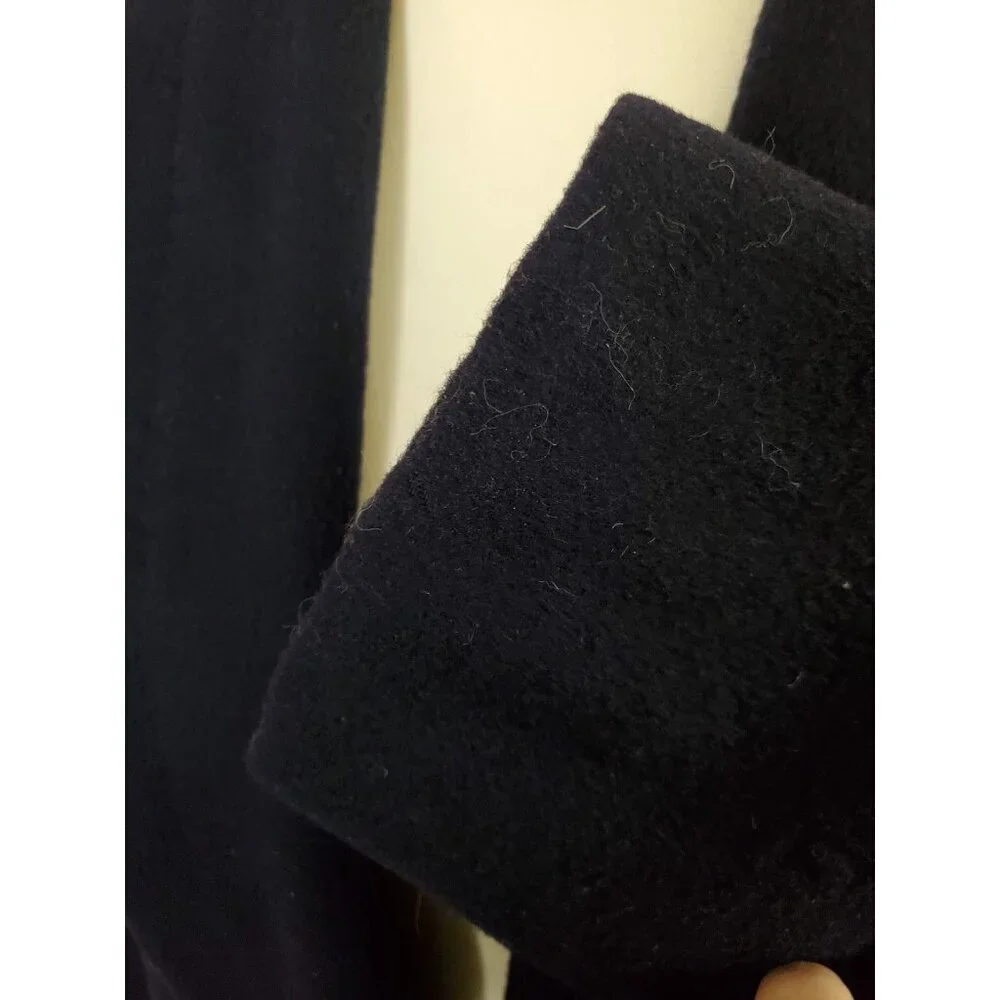 Rare Stroocks WoolL.S. Ayres Indianapolis Open Front Coat Dark Romantic Warm Lrg - Picture 4 of 16